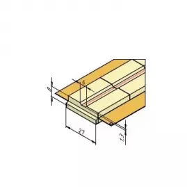 Подкладка керамическа прямоугольная КЕДР КП-6Т (ширина 27мм, канавка трапецевидная 6мм, длина 600мм)