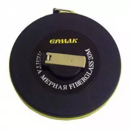 Рулетка геодезическая 20м, фиберглас, закрытый корпус/ Ермак