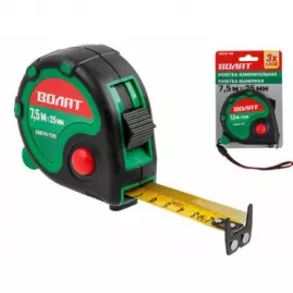 Рулетка 7,5м/25мм обрезин. корп. ВОЛАТ Рулетка 7,5м/25мм обрезин. корп. ВОЛАТ