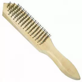 Щетка 6-рядная металлическая с дер. ручкой