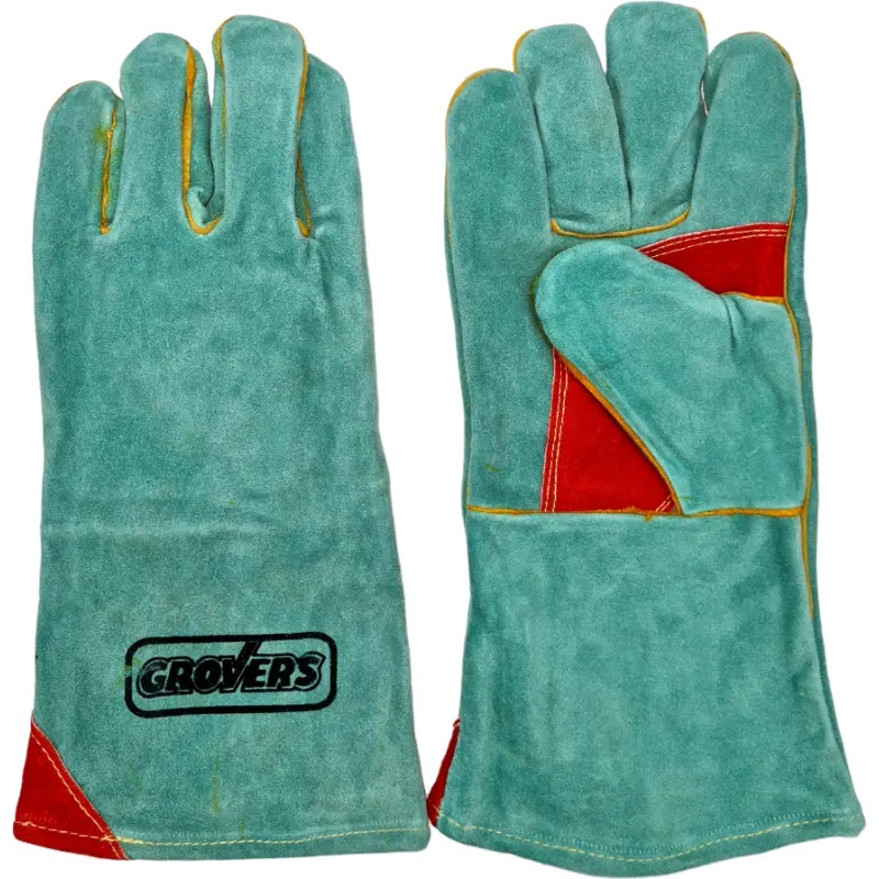 Краги спилковые Grovers S-796-YP, зеленые